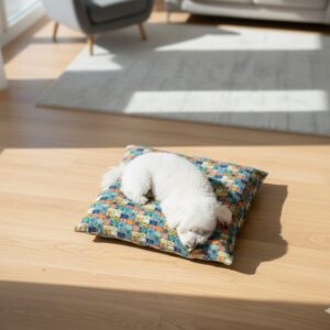 Careaholic Ambstract Me Flat Square Dog Bed
