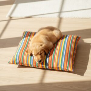 Careaholic Rainbow Waves Flat Square Dog Bed