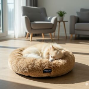 Careaholic Calming Round Bed - Beige