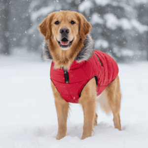 Careaholic Winter Jacket red with grey fur