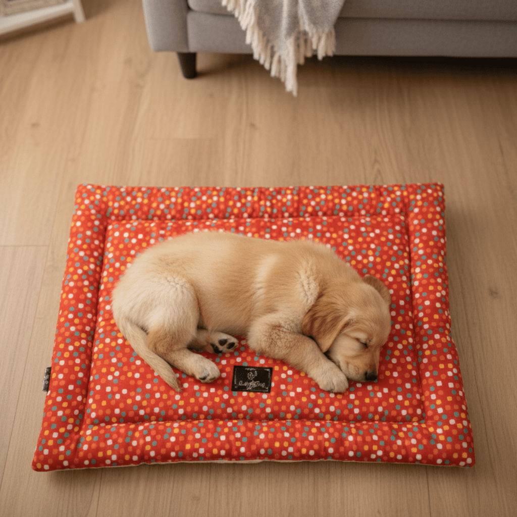 Careaholic Vermilion Polka Mat  For Pets