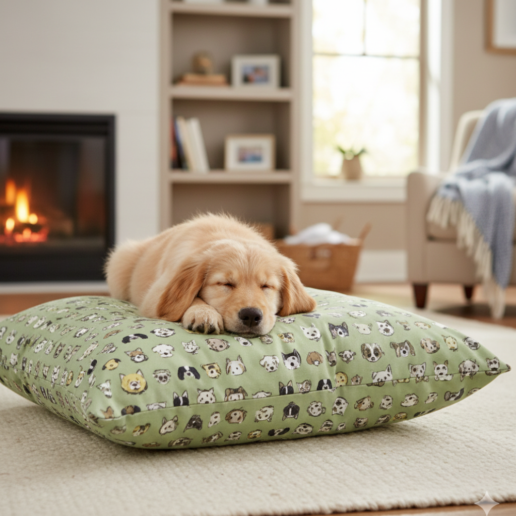 Careaholic Woof Party Square Cushion
